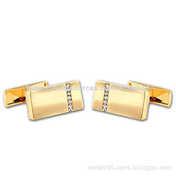 2014 New Mens' Brushed Nickel with Polished Alloy Metal Cufflinks